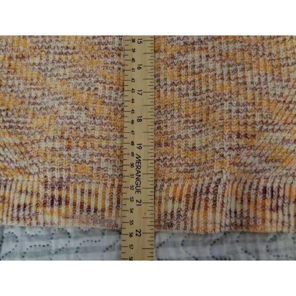 Sofia Vergara Sweater Peach Space Dye Sz Large Balloon Sleeve - Picture 8 of 8